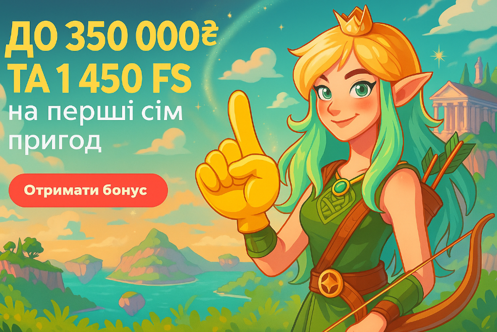 Акційний банер з бонусом 200% + 250 FS